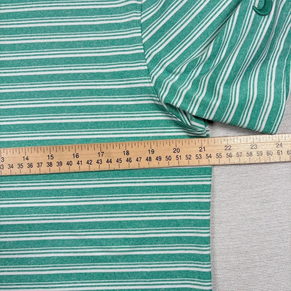 Nike Dri Fit Vapor Standard Fit Polo Shirt Mens Size M Green White Striped